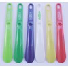 Lot of 6 Plastic Colored Shoe Horns 10 x 1.5"