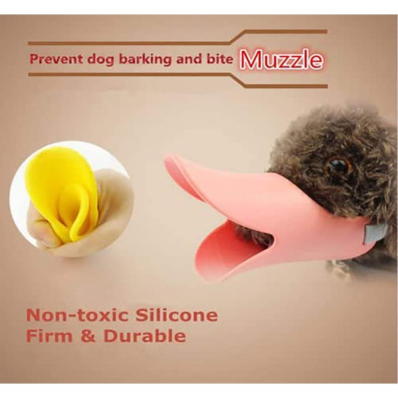 Dog Muzzles Anti Bite Silicone Duck-Bill Duck Mouth Shape Dog