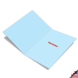 NobleWorks Jumbo Humorous Congratulations Paper Card 8.5 x 11 Inch with Envelope (1 Pack) Big, Jumbo Congats, Good Luck A Big Shout-Out J8228CGG