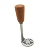 Mini Potato Masher with Wood Non Slip Handle,Stainless Steel Masher