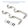 Anndason Heavy Duty Curtain Rod Brackets Adjustable Double Rod Holders