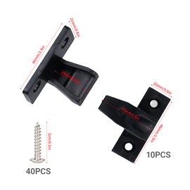 10PCS BMYUK keku Push in Panel Clips Plinth Fasteners Fittings Press Fit ABS Quick Hidden Furniture for Cupboard Cabinets Wardrobe Bath Bed Table