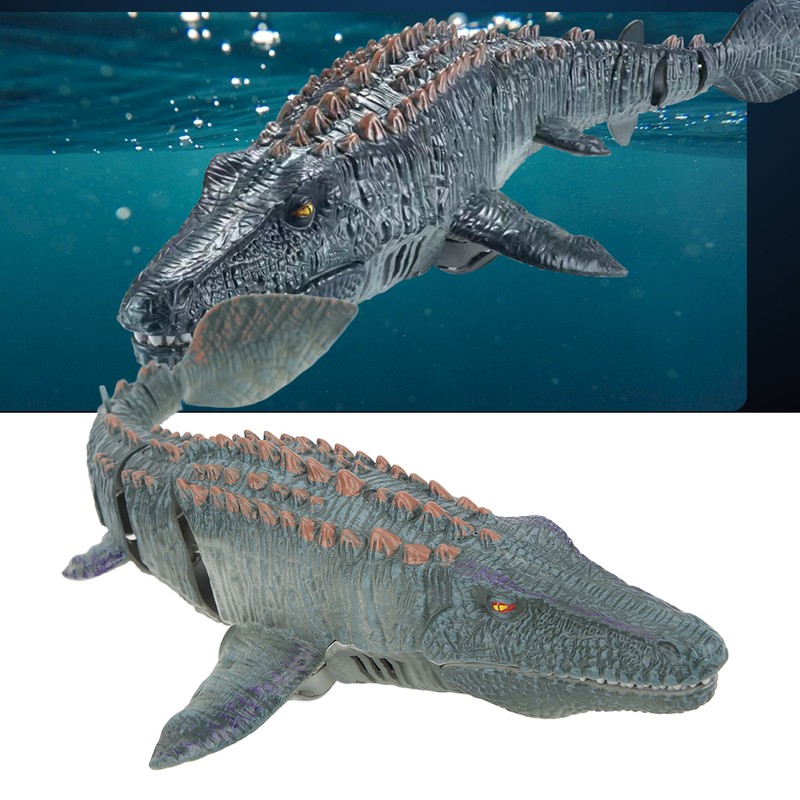 Remote Control Boat Mosasaurus Shape 2.4Ghz High Simulation Waterproof Diving