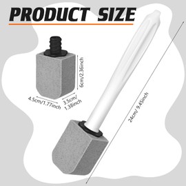 Qinyoung 10 Pcs Pumice Stone Toilet Bowl Cleaner Toilet Pumice Stone with Long Handle Pumice Stone for Toilet Cleaning Toilet Brush Wand Refills Toilet Stone Cleaning Block for Pool Sink (Black)