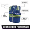 Global Glove FrogWear Enhanced Visibility Surveyors Safety Vest, Lightweight and