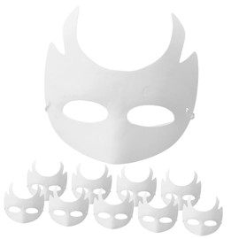 CIYODO Blank Masquerade Masks 10pcs Paper Masks Unpainted Diy Masks for Women Cosplay Craft Fun