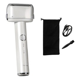 perfeclan Mini- für Herren, Gesichts- und Bartschneider, Geschenke zum Vatertag, wasserdicht, tragbarer USB-, Gesichtshaarrasierer für das Büro, Weiß