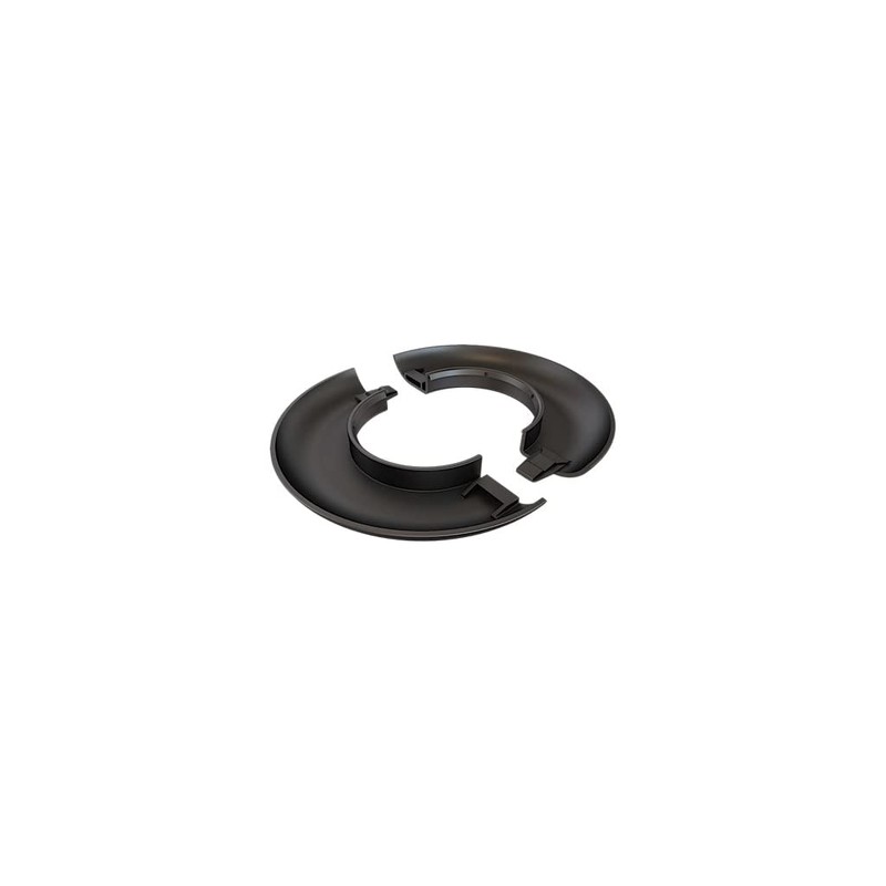 Crimson AV CAE Decorative Escutcheon Plate, Black, Clamps around 1.5"