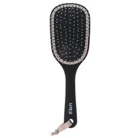 PARSA Beauty LOV.U Detangling Brush Wet & Dry (Black) - Hair Brush with Multi-Flexible Nylon Pins - Hair Brush - Hair Brush Women - Hair Brush