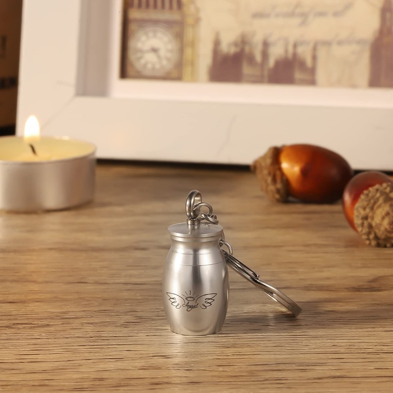 Bestomrogh Mini Cremation Urns Small Keepsake Urns Stainless Steel Memorial