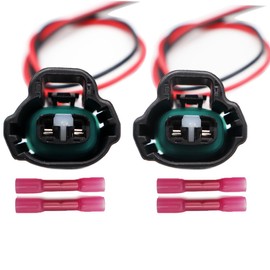 2pcs 2-Way License Plate Light Connector Compatible with 2008-2013 Toyota Tundra Harness Plug 98980-11168