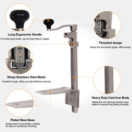 Maixy Commercial Can Opener Heavy Duty, 16.7” Manual Can Opener for Cans Up to 10” Tall, for Restaurant, Hotel, Bar, Home