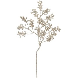 SilksAreForever 24" Glittered Artificial Berry Stem -Gold (Pack of 12)