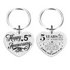 Tangvo 5 Years Anniversary Keychain - Happy 5th Wedding Anniversary