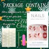Christmas Press on Square Nails Short Length Glossy Full Cover