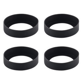 CM 4 PCS 70mm Bottle Boots Protective Silicone Sleeve Compatible with Contigo Bottles 16-24 OZ Anti-Slip Cap for Water Bottle Mug Tumbler (Black)