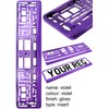TAPORT® PURE PURPLE CAR REGISTRATION HOLDER FOR ANY CAR ,