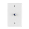 Leviton 40539-MW Midsize Video Wall Jack, F Connector, White