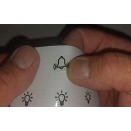 Switch Sticker Set with 3 x Bells and 3 x Light Symbol Stickers (RP14) (14 mm)