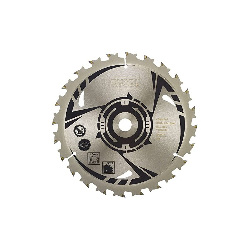 Ryobi CSB184A1 Circular Saw Blade to Fit R18CS7-0, Silver, 184