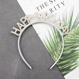 TUTUWET Happy Birthday Diamond Headband Birthday Crown for Women Girls Happy Birthday Princess Tiara Happy Birthday Accessories
