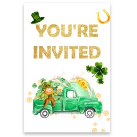 St. Patrick's Day Party Invitations with Envelopes Set of 20 St. Patrick's Day Invites Fill in Blank