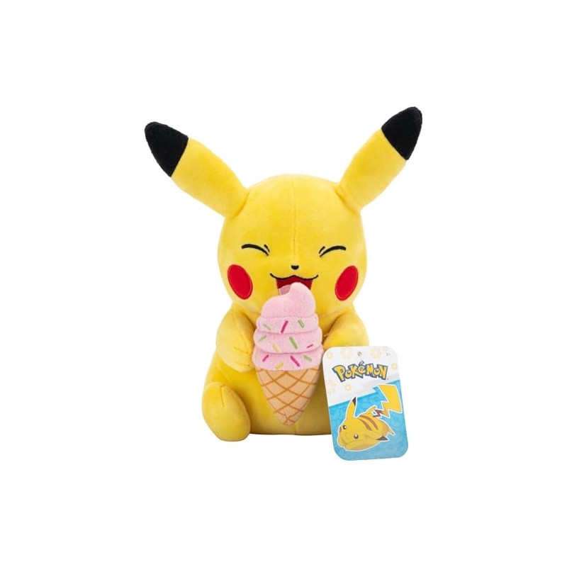 Pokemon Pikachu Plush with Ice Cream - 8-Inch Pikachu Plush