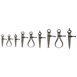 QUIX 9 Pc. Precision Caliper Set | Robust Steel Construction | Sizes: 4", 6", 8" (10.2, 15.2, 20.3 cm) | Inside, Outside, Divider Measurements | Locking Mechanism for Accurate Readings