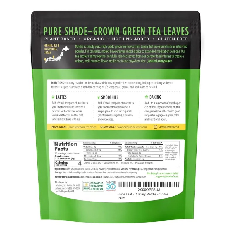 Polvo De Té Matcha Orgánico Premium Japones Grado Culinario