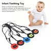 5pcs Kid Silicone Dinosaur Pattern Sensory Chewing Necklace Portable Baby