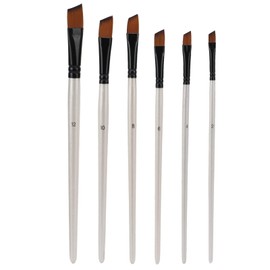6 Pieces Square Brush Set, Watercolor Brush Set for Watercolor, Oil Painting, Acrylic, Face, Body, Nail Art (#1)