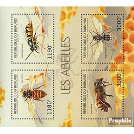 Burundi 2768-2771 Sheetlet (complete.issue.) unmounted mint/never hinged ** MNH 2012 Bees (Stamps for collectors) Invertebrates Other (insects, snails, bees…)