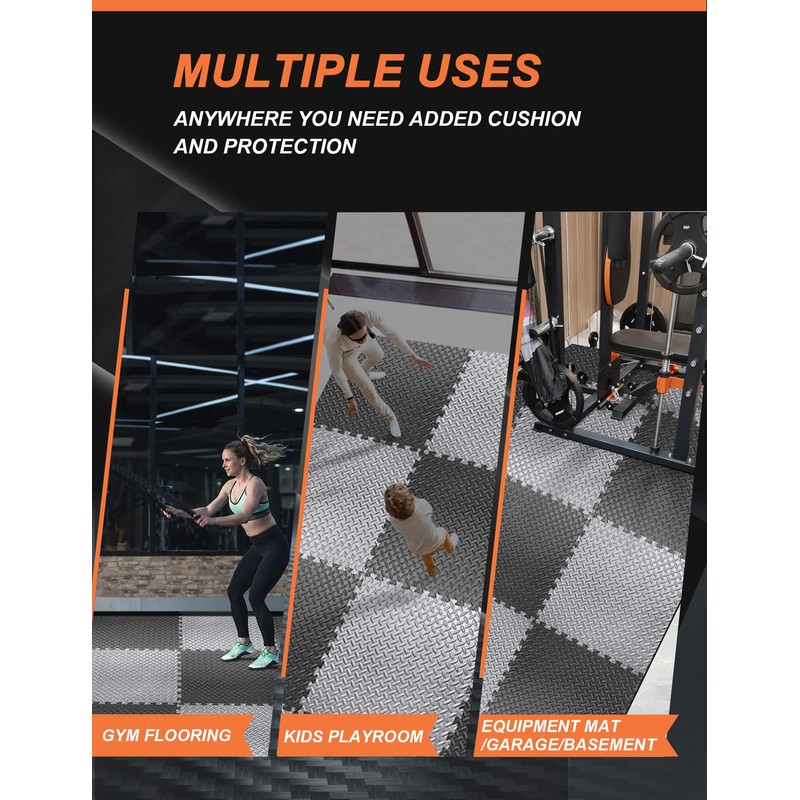 innhom Gym Flooring Mats Exercise Mat for Floor Workout Foam