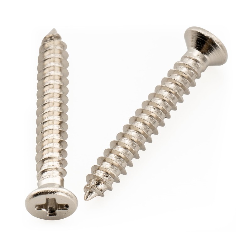Musiclily Ultra M2.6x18mm Stainless Steel Bridge Escutcheon Screws Millimeter Flat