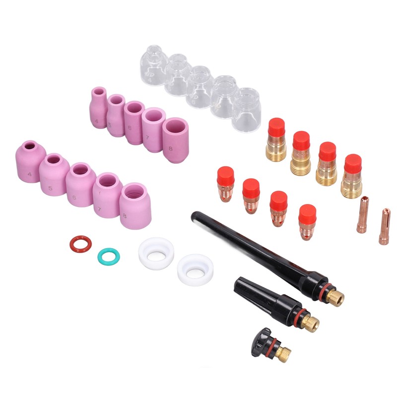 TIG Welding Torch Accessories Glass Cups Gas Lens Chuck Alumina