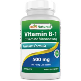 Best Naturals Vitamin B1 as Thiamine Mononitrate 500 mg 120 Tablets
