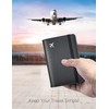 Mymazn Black Passport Holder Passport Wallet with Clear Pocket Passport