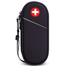 SITHON EpiPen Medical Carrying Case Insulated, Travel Medication Organizer Bag Emergency Medical Pouch Holds 2 EpiPens, Asthma Inhaler, Anti-Histamine