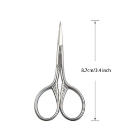 Multi Purpose Cuticle Scissors Stainless Steel Nail Clippers Small Scissors for Facial Hair and Eyebrow Scissors (JGHWJ-Straight Tip)