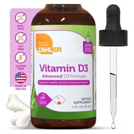 Zahler Vitamina D3 Liquida 1000 Iu - 1 Fl Oz Sabor Sin Sabor