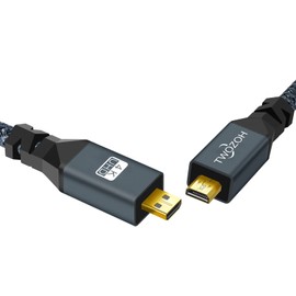 Twozoh Cable Micro HDMI a Micro HDMI, Micro HDMI macho a Micro HDMI macho, cable Micro HDMI tipo D macho a macho, compatible con 3D/4K 1080p 30CM