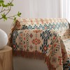 Boho Throw Blanket for Bed 60”x80”, 100% Cotton Woven Blanket