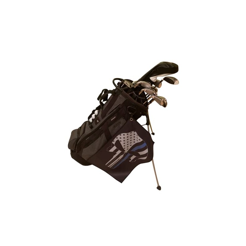 Thin Blue Line Punisher Police Golf Towels - Flag Golf