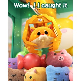 Claw Machine for Kids, Mini Vending With Game Coins & Music, Prize Dispenser Toys for Girls and Boys, Electronic Claw Game for Party Birthdays, Includes 30 Mini Toys (Doggy Green)