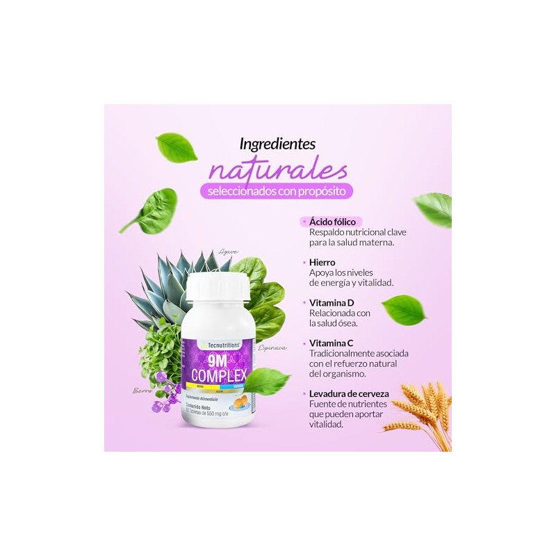 Suplemento Alimenticio Prenatal Postnatal Multivitaminico Vitaminas Prenatales Embarazo Lactancia Complex