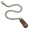 Safety Chain Biker Chain Sturdy Link Chain with Leather Loop