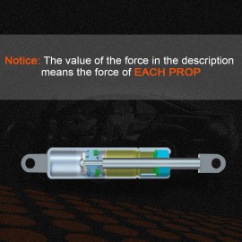 BOXI 2X Universal Lift Supports Damper Extended Length 16.14" 67Lbs 10mm ball socket