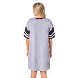 INTIMO Nickelodeon Spongebob Squarepants Womens Nightgown Varsity Tee Night Shirt Nightgown (Large) Grey