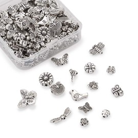 PandaHall Alloy Spacer Beads for DIY Jewelry Making, Small, Metal