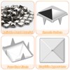 DSYIL 1200 PCS Silver Studs Bulk - 10mm Square Studs